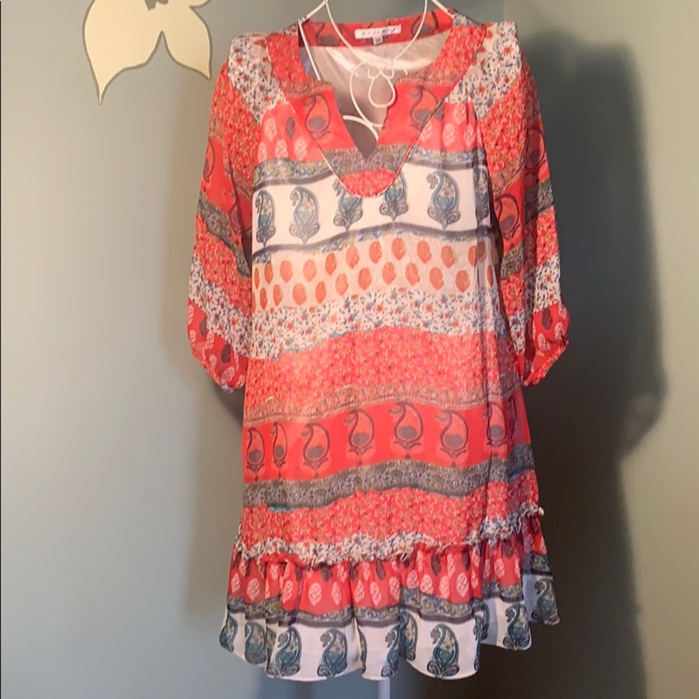 EUC Joy Joy Medium Shift 3/4 Sleeve Dress